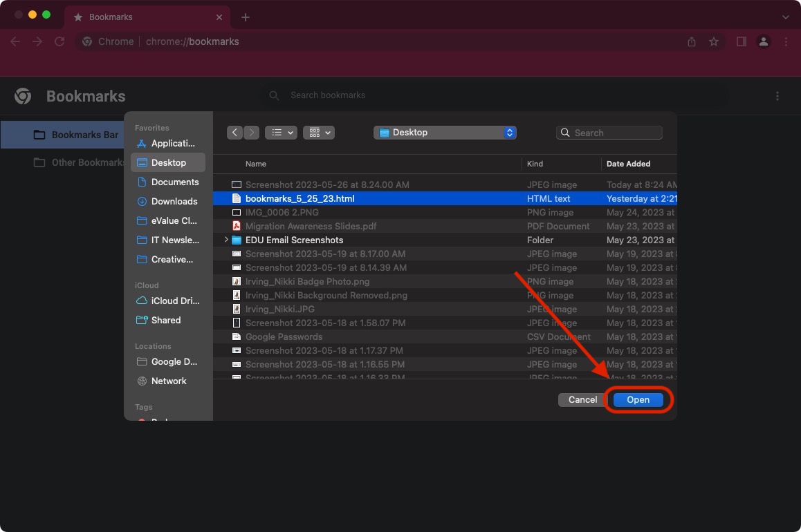 How to Import your Saved Bookmarks into Google Chrome Idaho College