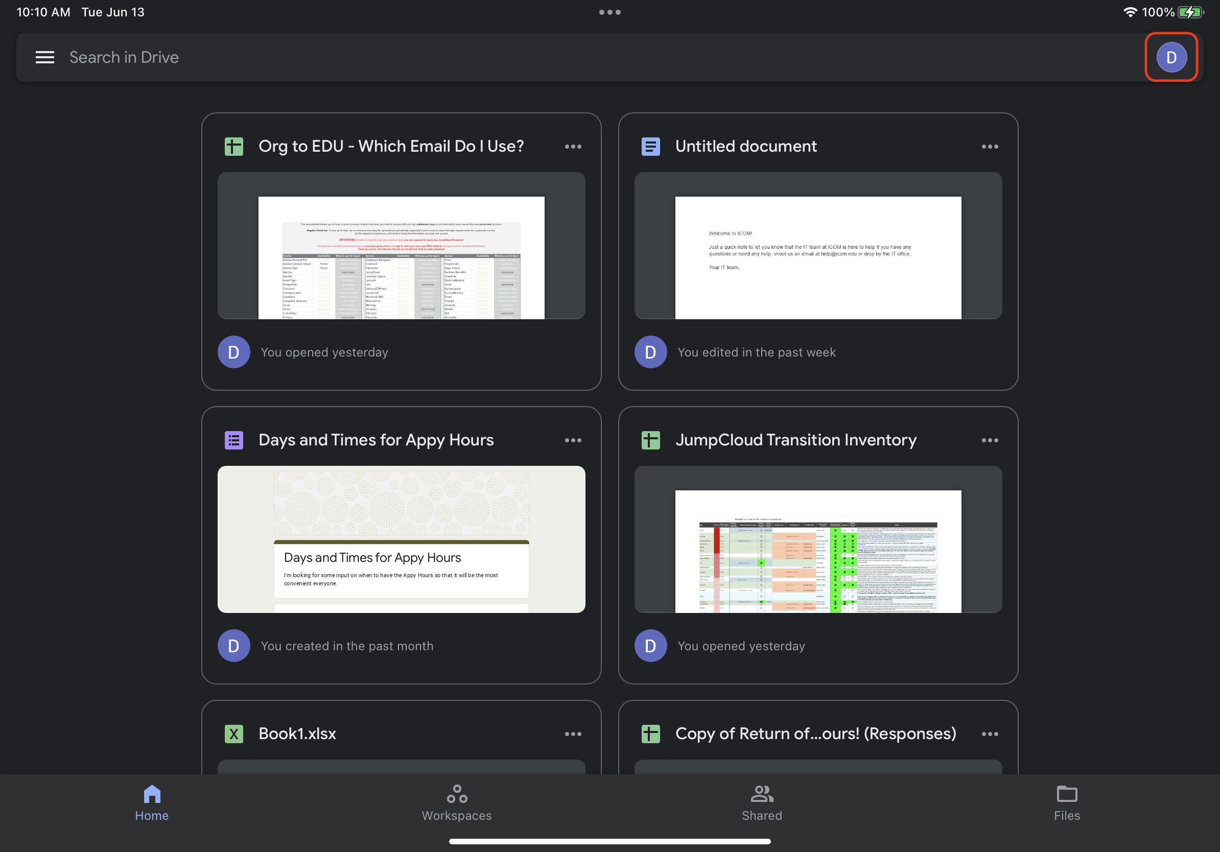 Signing into Google Drive on your iPad - Help Desk